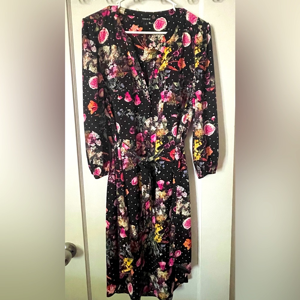 Torrid Black floral Dress
